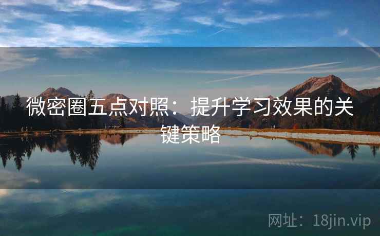 微密圈五点对照：提升学习效果的关键策略