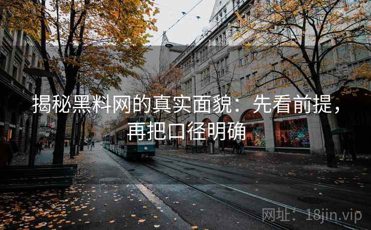 揭秘黑料网的真实面貌:先看前提,再把口径明确 第1张 揭秘黑料网的真实面貌:先看前提,再把口径明确 第1张